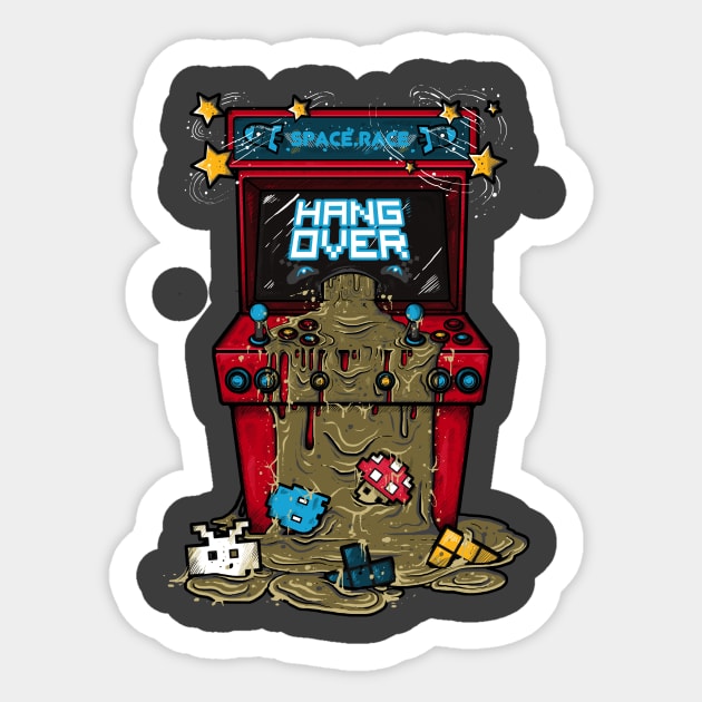 Hang Over Sticker by LetterQ